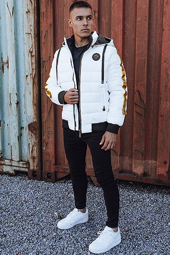 Kurtka zimowa męska pikowana biała Dstreet TX4865