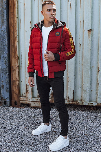 Kurtka zimowa męska pikowana bordowa Dstreet TX4866