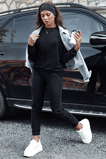 MILIAN ženski komplet trenirke black Dstreet AY1108
