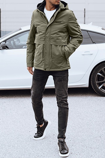 Moška zimska jakna s snemljivo kapuco Dstreet TX4905