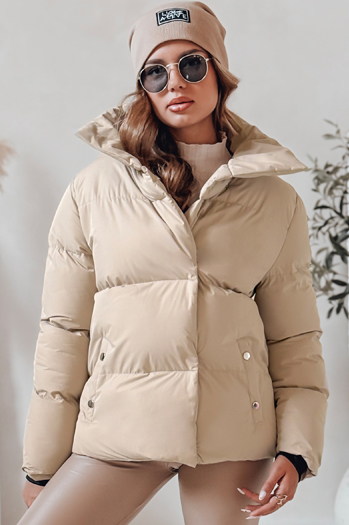 Ženska prešita zimska bunda LARO light beige Dstreet TY4703