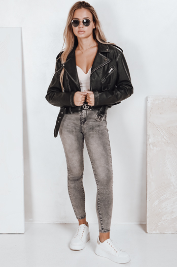 Ženske jeans hlače JORNIX temno sive barve Dstreet UY2192