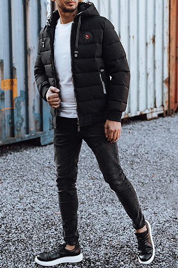 Moška zimska prešita jakna bomber black Dstreet TX4944