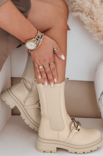Ženski škornji NIGHTWALK beige Dstreet ZY0493