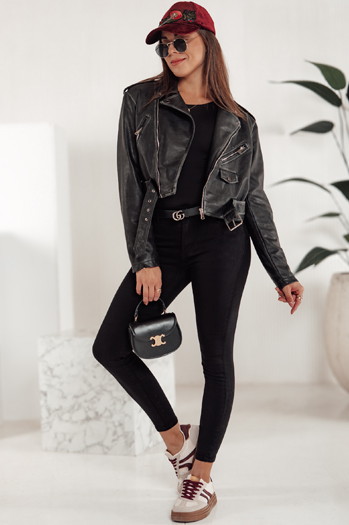 STYLOVITA ženske hlače iz džinsa črne Dstreet UY2235