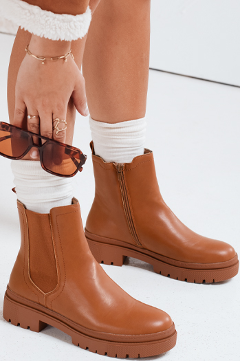 Ženski škornji MONDERICO camel Dstreet ZY0512