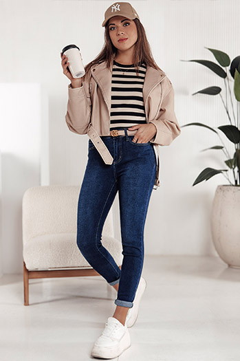 Ženske hlače iz džinsa FALERIS modre Dstreet UY2242