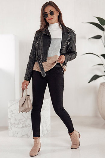 Ženske jeans hlače CLARET black Dstreet UY2249