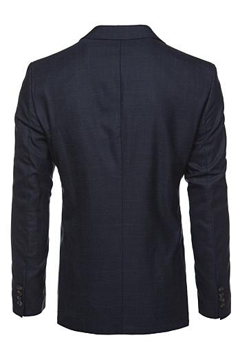 Moški enonadstropni blazer v mornarsko modri barvi Dstreet MX06340