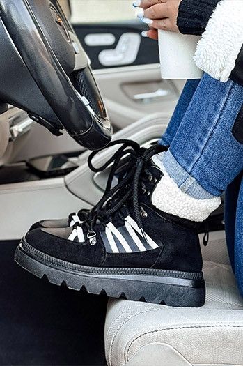 Ženski izolirani treking škornji COZYLOFT black Dstreet ZY0555