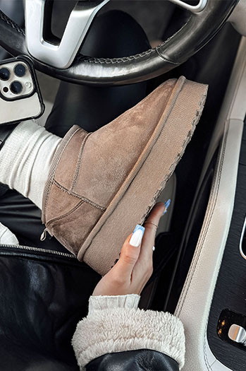 Ženski škornji SNOWTRED khaki Dstreet ZY0567