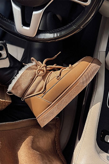 Ženski škornji LUXSNUG z izolacijo camel Dstreet ZY0570