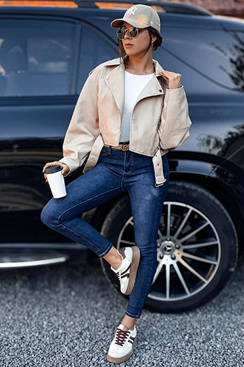 Ženske hlače iz džinsa FALERIS modre Dstreet UY2254