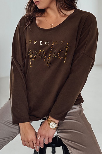 Ženska bluza PERFSTYLE čokoladna Dstreet RY2667