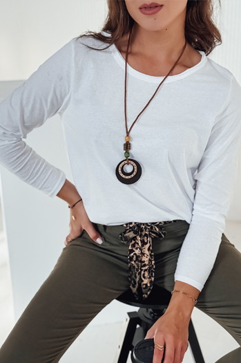 MINIMODA ženska bluza ene velikosti z obeskom bela Dstreet RY2679