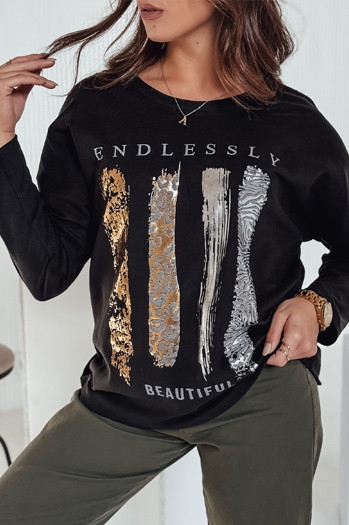 MODEZINE ženska bluza oversize črna Dstreet RY2690