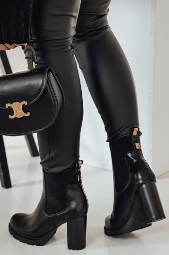 Ženski škornji s peto CHICMOVE black Dstreet ZY0578
