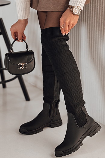 Ženski škornji ELEFIVE black Dstreet ZY0580