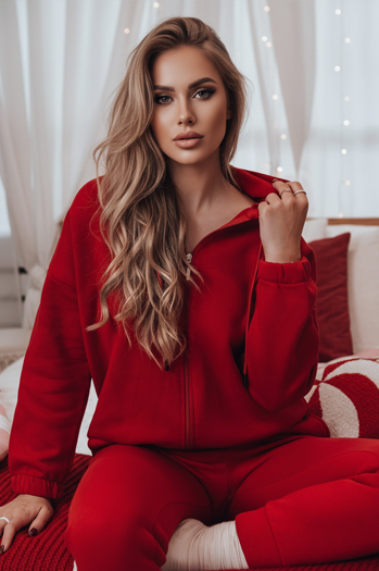 Ženski komplet trenirke AMILIA PREMIUM rdeča Dstreet AY1114