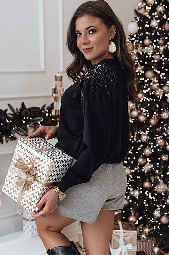 Ženski pulover ORELIS black Dstreet MY2371