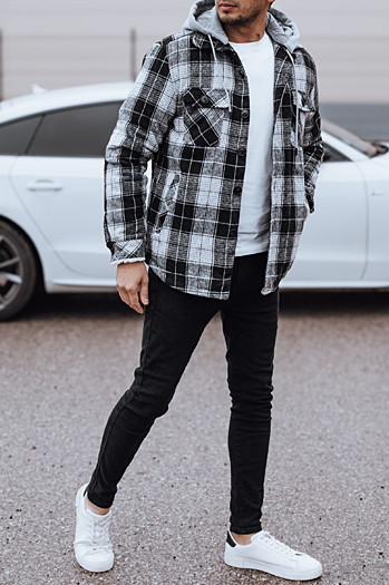 Moška izolirana jakna s kapuco črna Dstreet TX4956