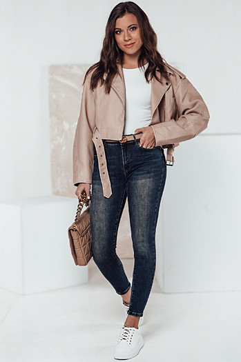 Ženske jeans hlače PUSHFIT push up mornarsko modra Dstreet UY2320