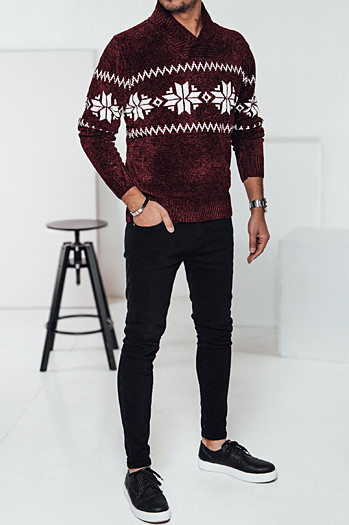 Moški bordo pulover Dstreet WX2271