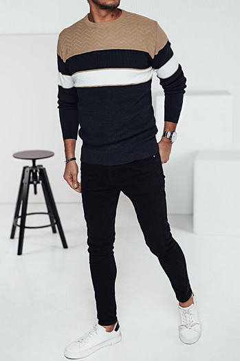 Moški pulover v mornarsko modri barvi Dstreet WX2284