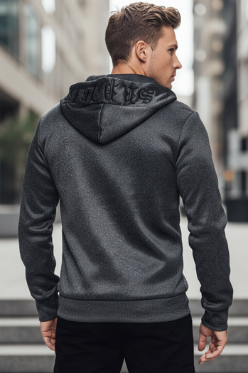 Moška majica s kapuco temno siva Dstreet BX5859