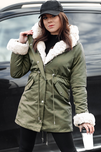 Ženska zimska jakna parka ARCTIC green Dstreet TY4782