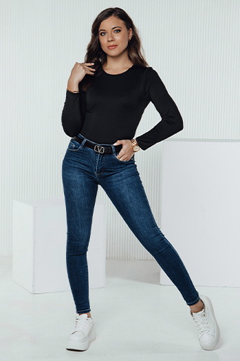 Ženske jeans hlače DIVETTI mornarsko modra Dstreet UY2330