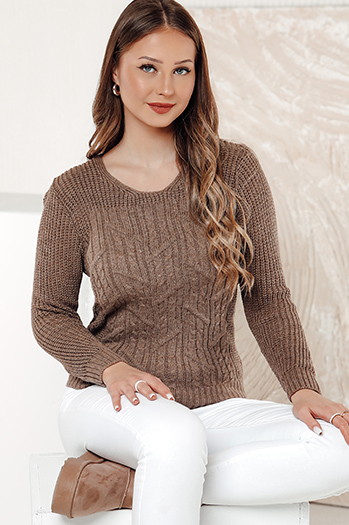 Ženski pulover LAVIRTA beige Dstreet MY2380