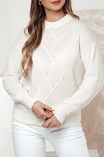 Ženski pulover FEMWEAVE ecru Dstreet MY2390