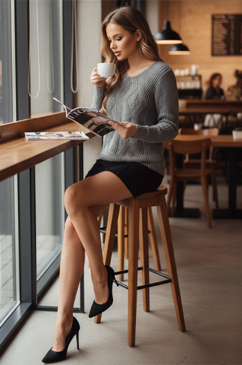 CHICRAY ženski pulover svetlo sive barve Dstreet MY2395