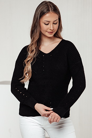Ženski pulover MONAVIA black Dstreet MY2399