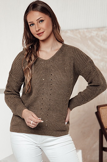 Ženski pulover MONAVIA beige Dstreet MY2405