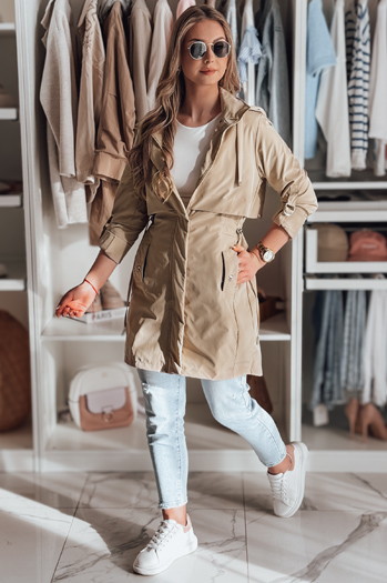 Ženska prehodna jakna parka NEWMOON khaki Dstreet TY4786
