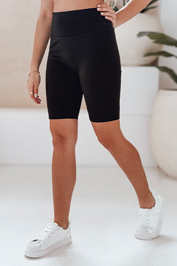 Ženske kolesarske kratke hlače SOFT AND FIT črne Dstreet SY0420
