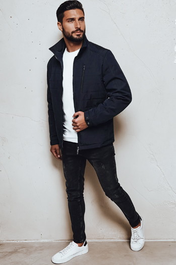 Moška prehodna jakna mornarsko modra Dstreet TX4987