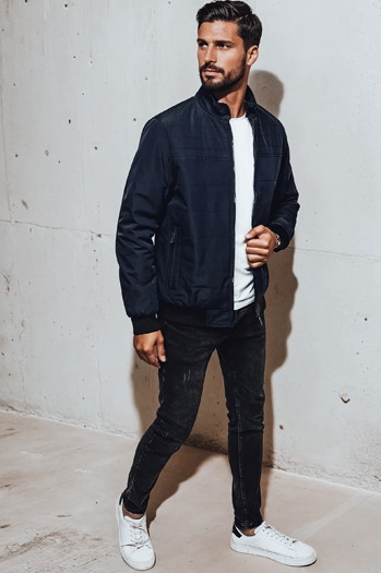 Moška prehodna jakna mornarsko modra Dstreet TX5006