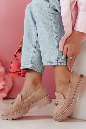 Ženski mokasini LOAFELIA pink Dstreet ZY0601