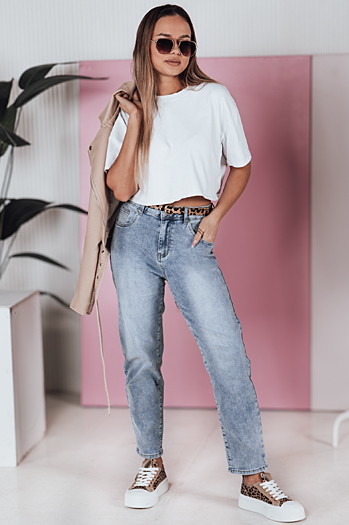 Ženske hlače iz džinsa mom fit CASUALJIN Dstreet UY2351