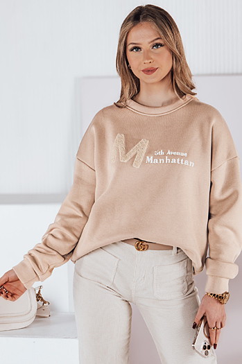 Ženska bluza AVENUE oversize beige Dstreet BY1354