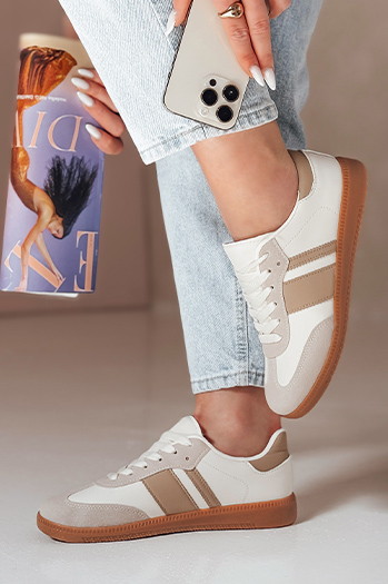 Ženske športne superge SNIKAR beige Dstreet ZY0641