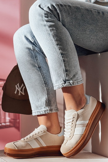 Ženske športne superge RUNTAG beige Dstreet ZY0662