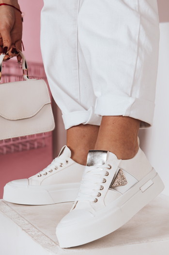 Ženske superge na platformi TRENDIS white Dstreet ZY0703