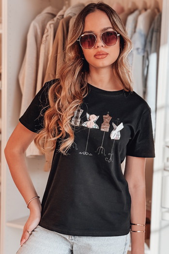 Ženska majica s potiskom MANETEE black Dstreet RY2729