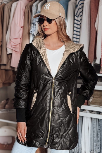 Ženska prešita prehodna jakna LIVIANA black Dstreet TY4807