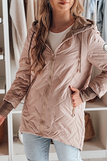 Ženska prehodna jakna s kapuco LUMERA pink Dstreet TY4817