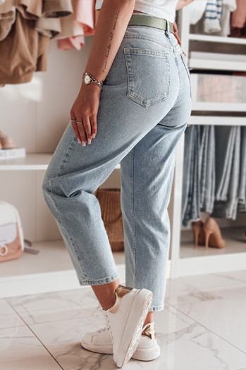 Ženske hlače iz džinsa mom fit JEANMOM blue Dstreet UY2421